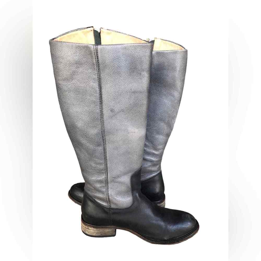 Lucchese Tall Riding Boots color block zip up Coastal Cowboy sz 6 Style 4246 01 - Picture 3 of 10